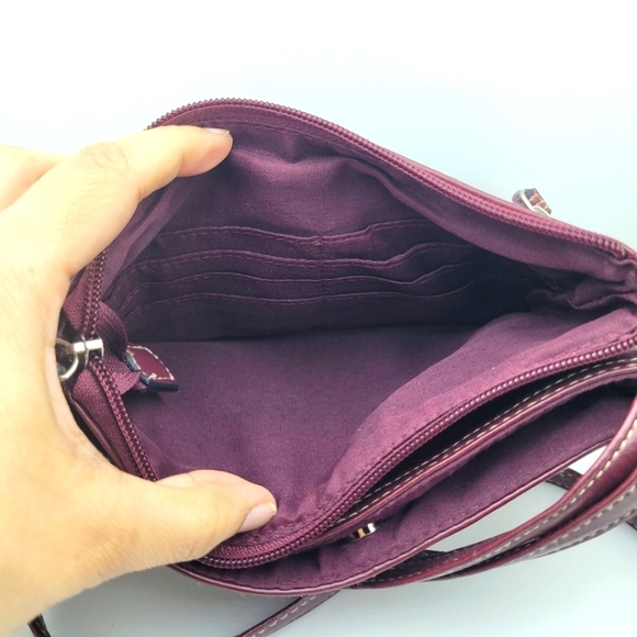 Burgundy Classic Crossbody Bag - Picture 5 of 8